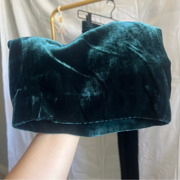 Zara Velvet Green Pant - Picture 3 of 6